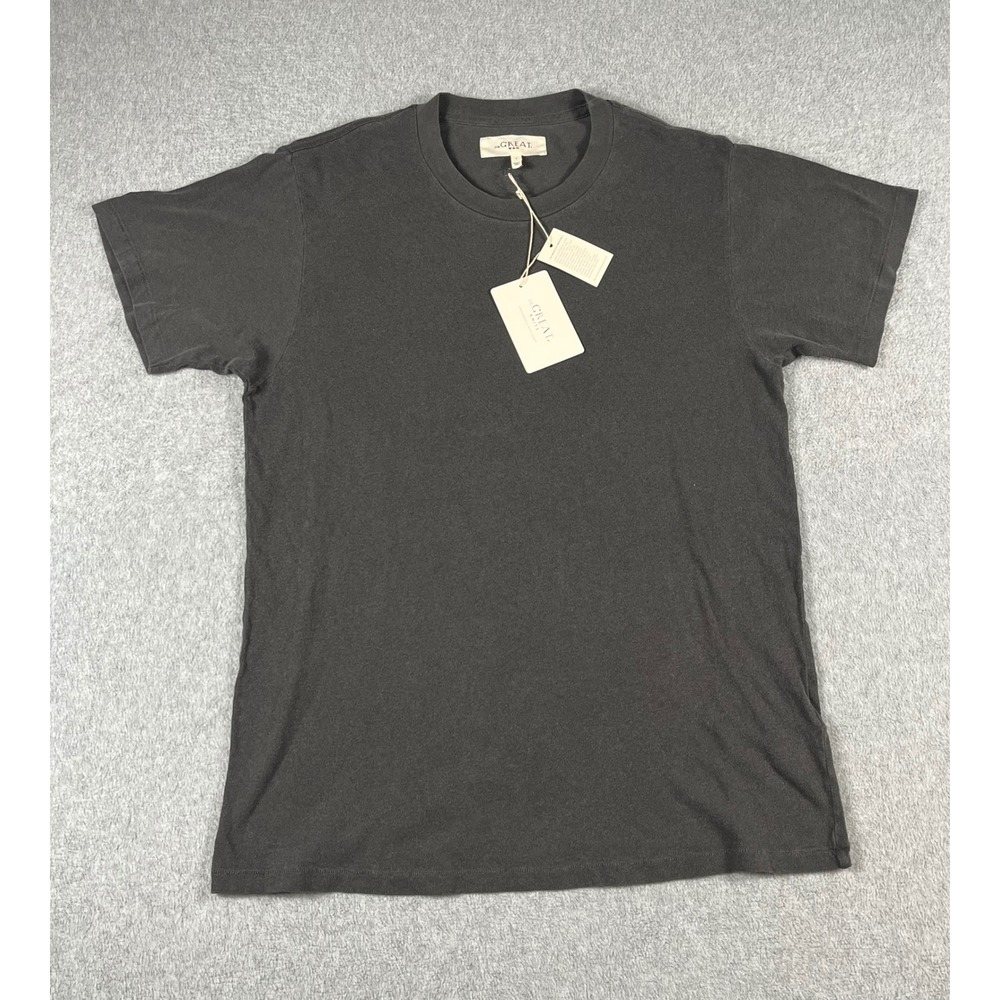 The Great Man. Slim Tee Washed Black Cotton T-Shirt MT268002 Size 2(medium) NEW
